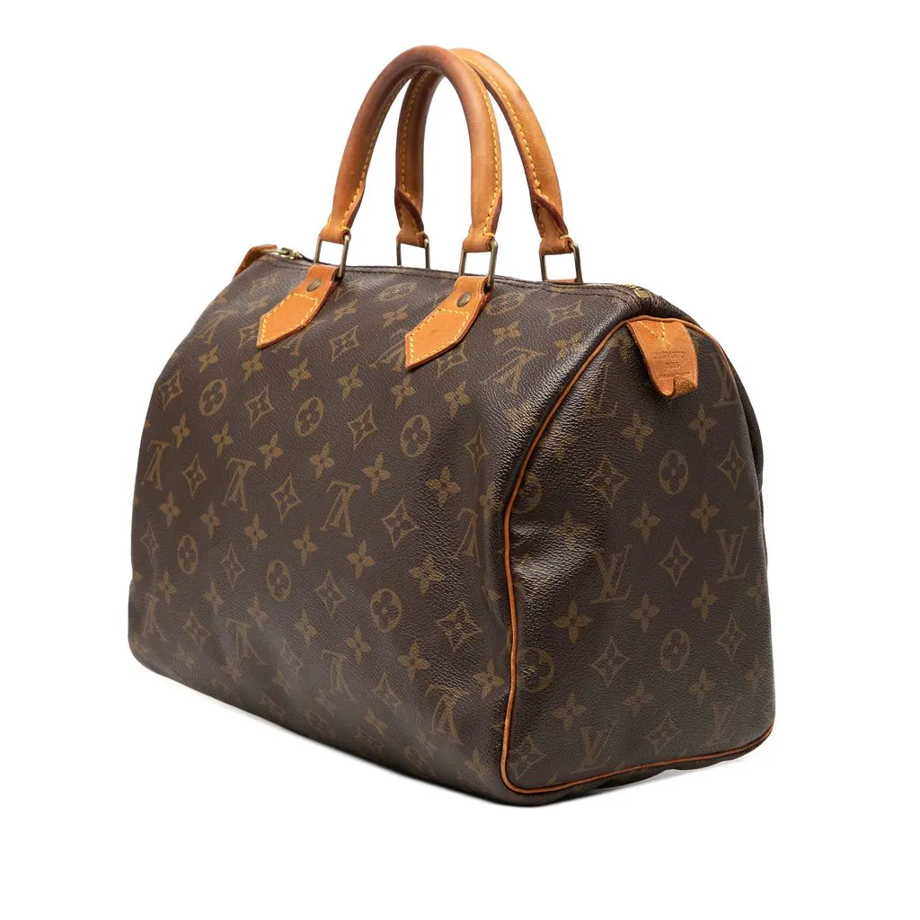 Louis Vuitton Monogram Speedy 30 Brown Good - Back View