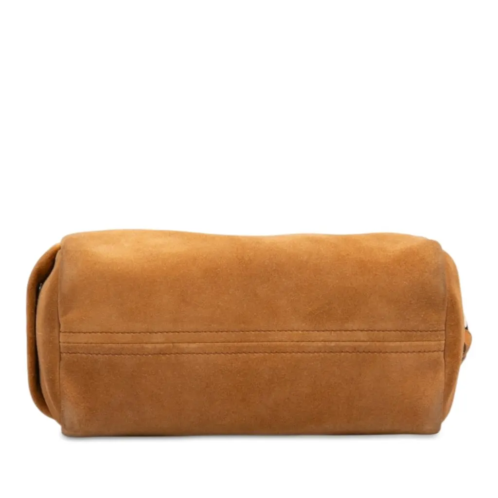 Prada Suede Top Handle Satchel Brown Leather Very good - Inside View