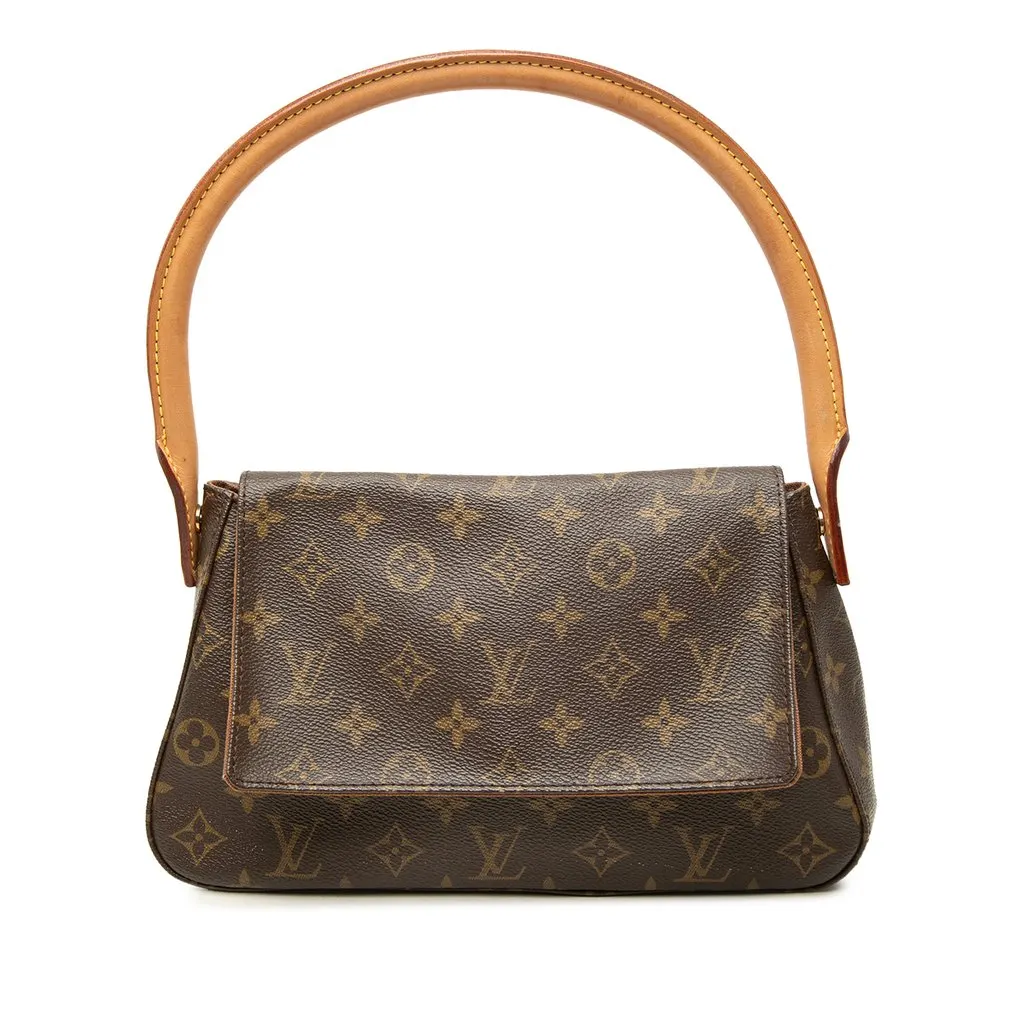 Louis Vuitton Monogram Mini Looping Brown Canvas Very good - Front View