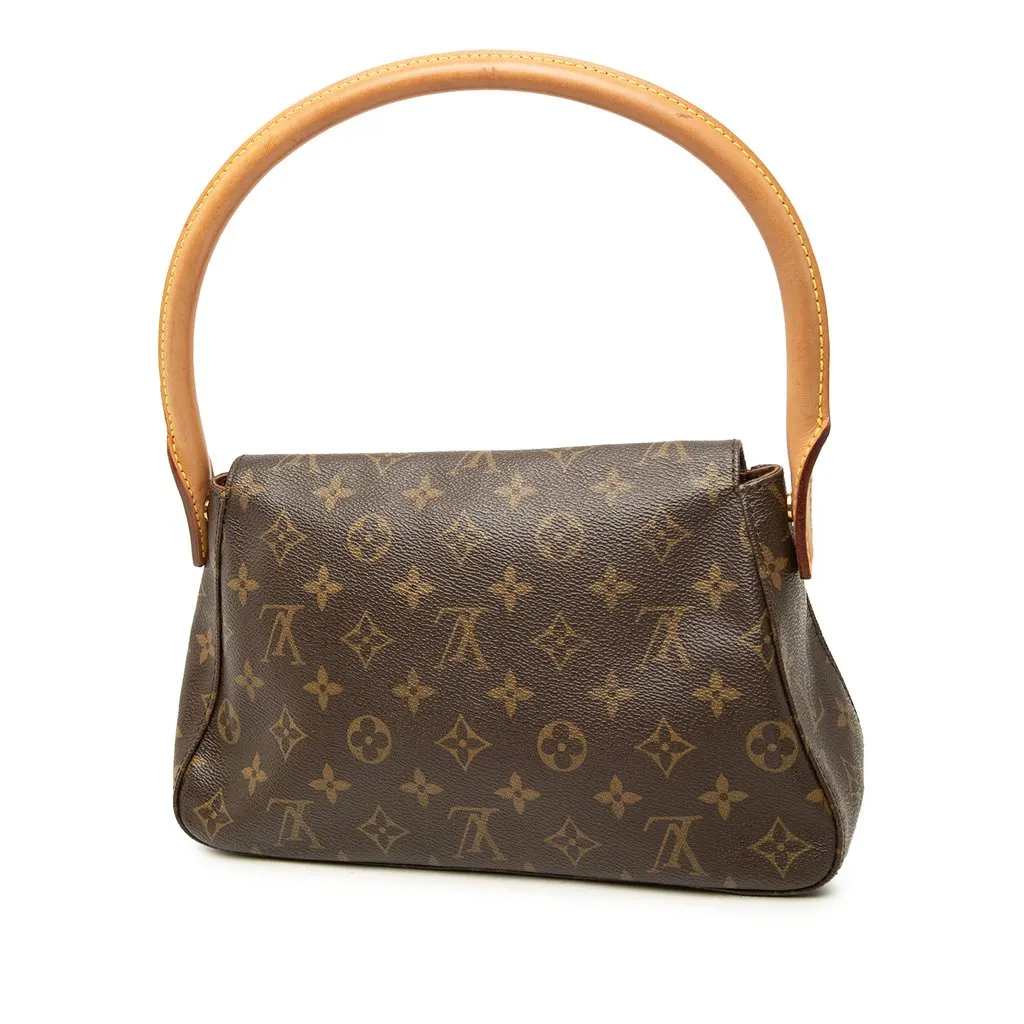 Louis Vuitton Monogram Mini Looping Brown Canvas Very good - Back View