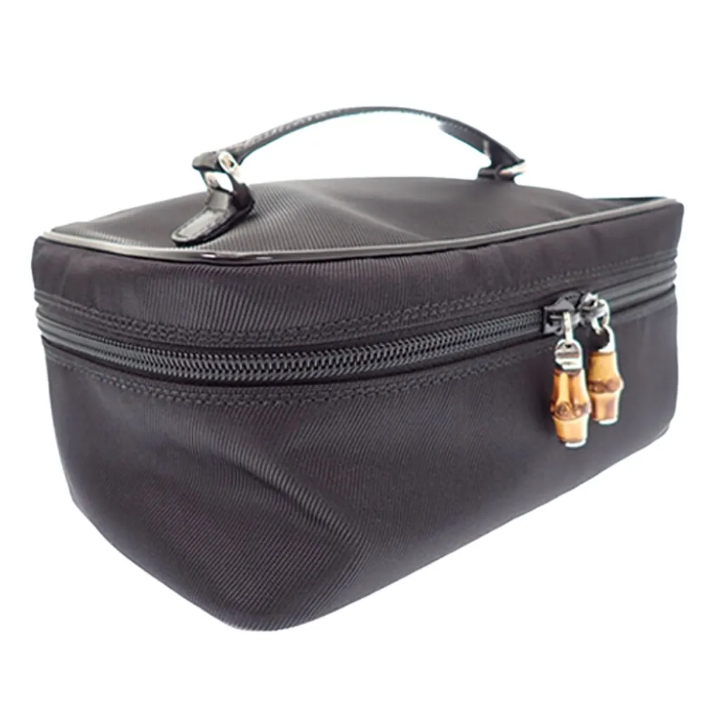 Gucci Nylon Bamboo Vanity Bag Black Polyamide Very good - Inside View