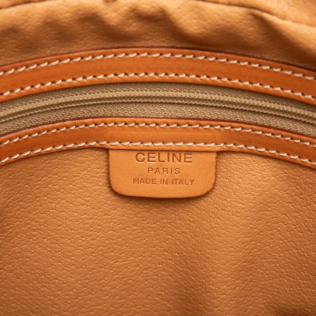 Celine Macadam Coated Canvas Clutch Brown Very good - Box View