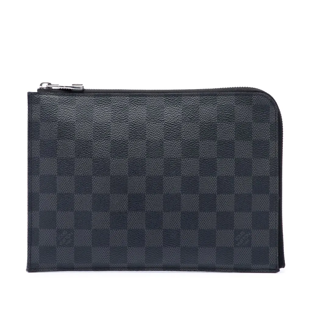 Louis Vuitton Damier Graphite Pochette Jour PM Black Good - Front View