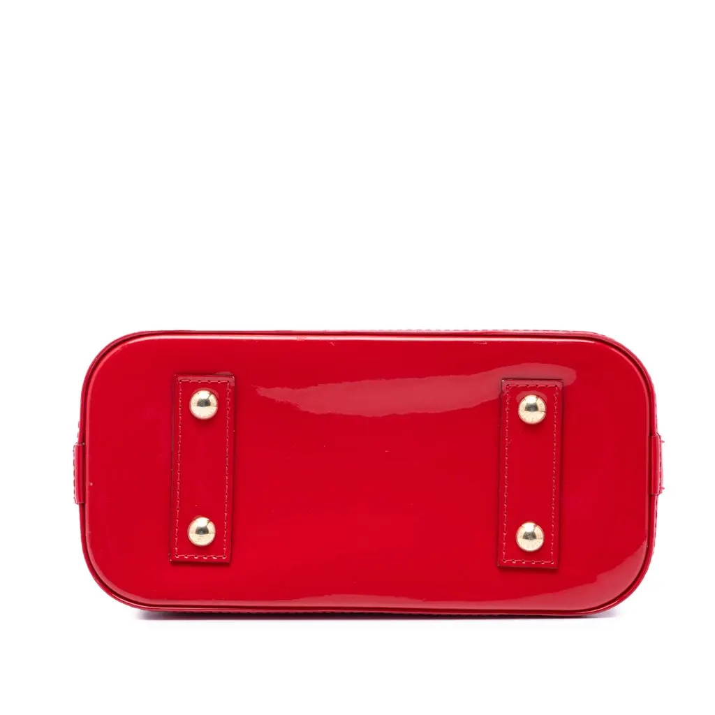 Louis Vuitton Monogram Vernis Alma BB Red Leather Good - Inside View