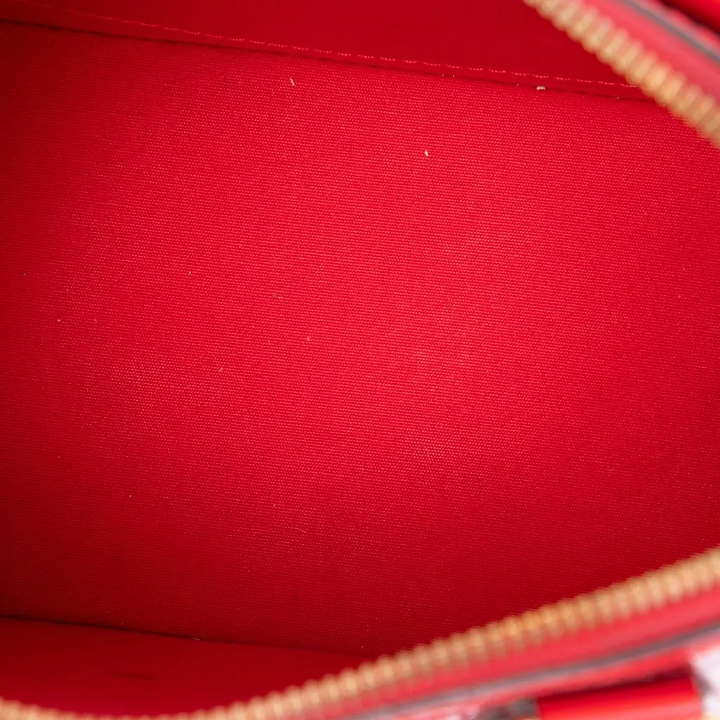 Louis Vuitton Monogram Vernis Alma BB Red Leather Good - Model View