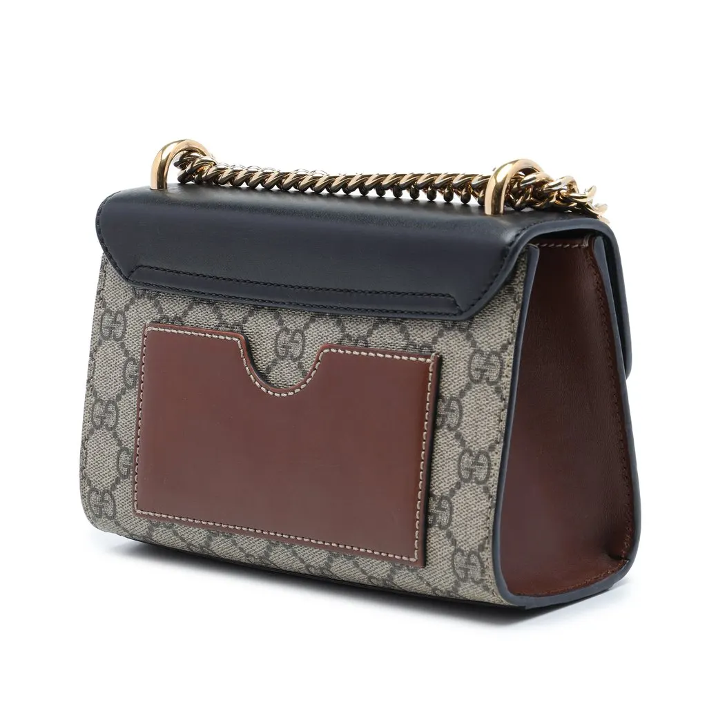 Gucci Small GG Supreme Padlock Crossbody Beige Very good - Back View