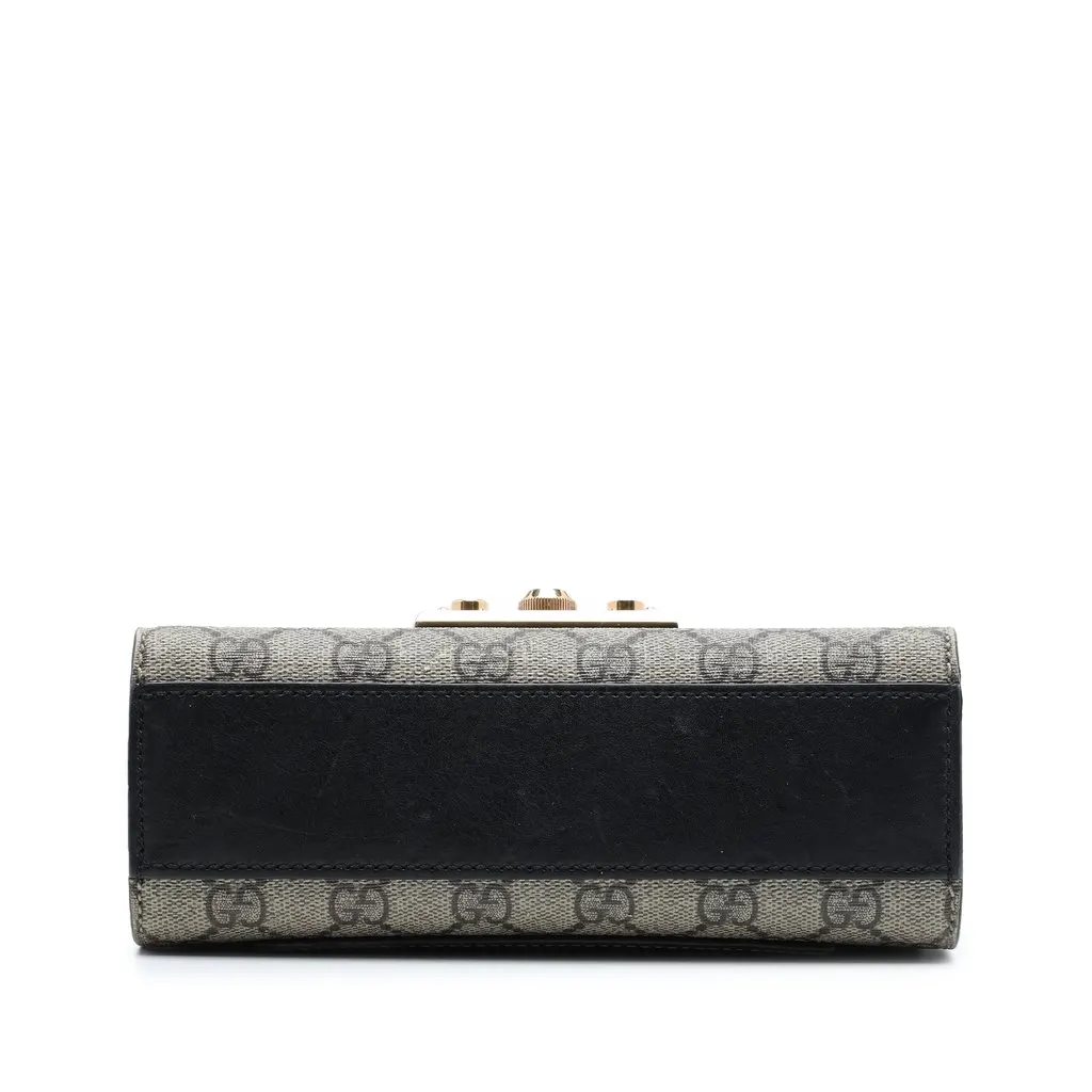 Gucci Small GG Supreme Padlock Crossbody Beige Very good - Inside View