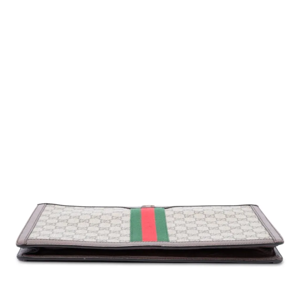 Gucci GG Supreme Web Ophidia Clutch Beige Very good - Inside View