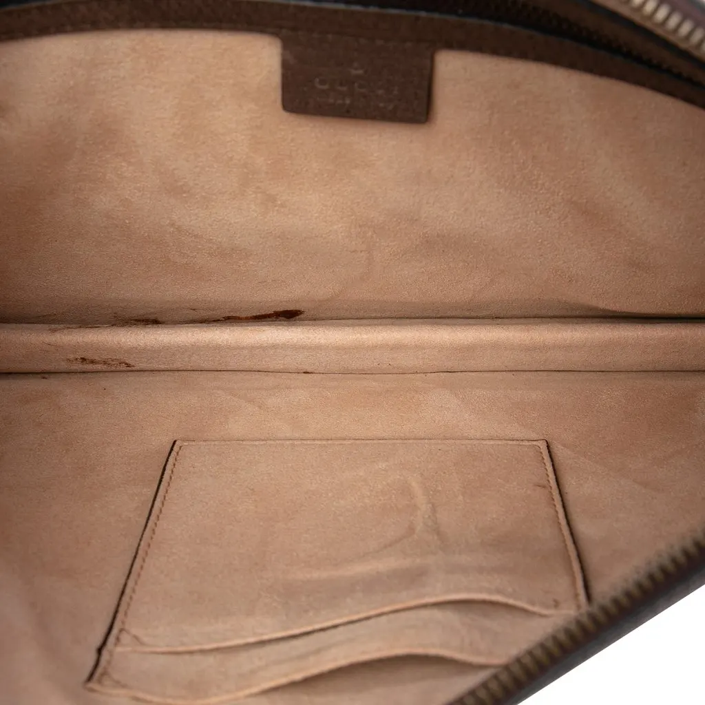 Gucci GG Supreme Web Ophidia Clutch Beige Very good - Model View