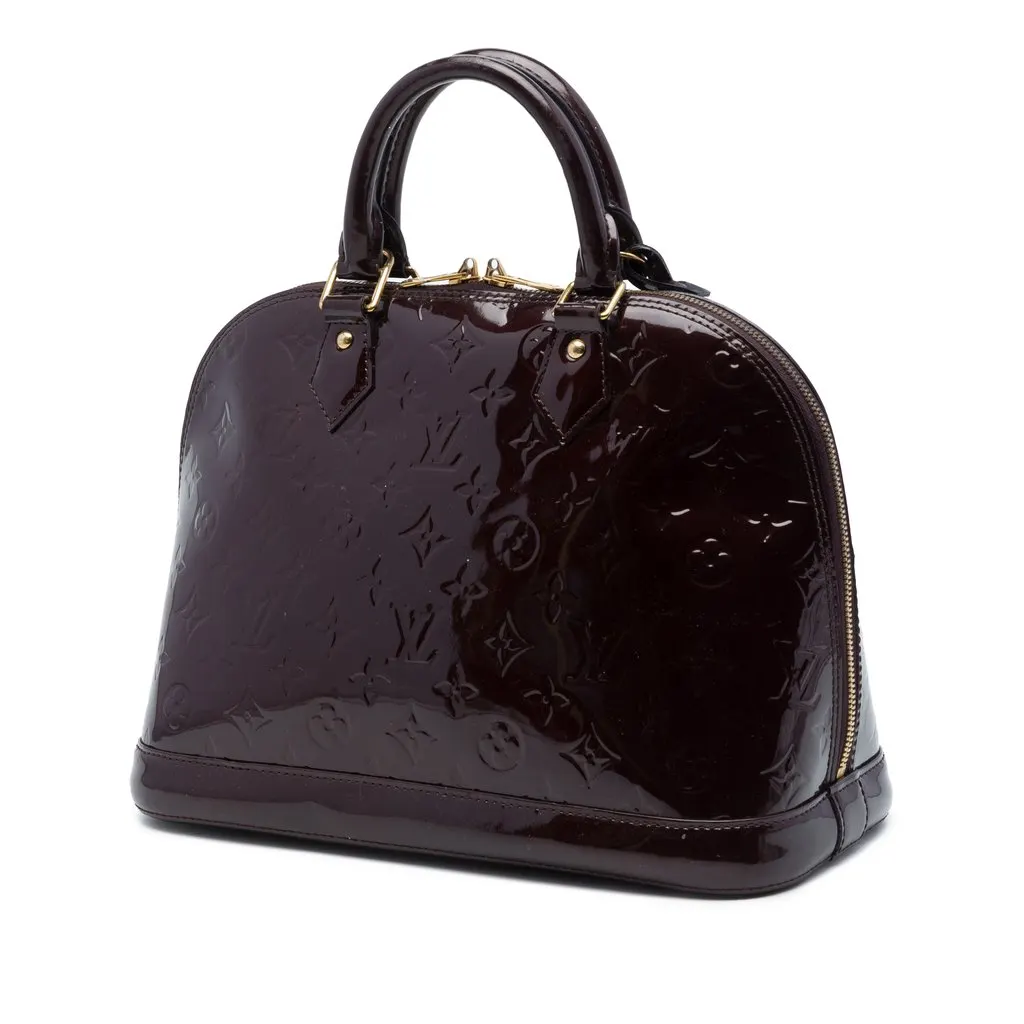Louis Vuitton Monogram Vernis Alma PM Purple Leather Very good - Back View