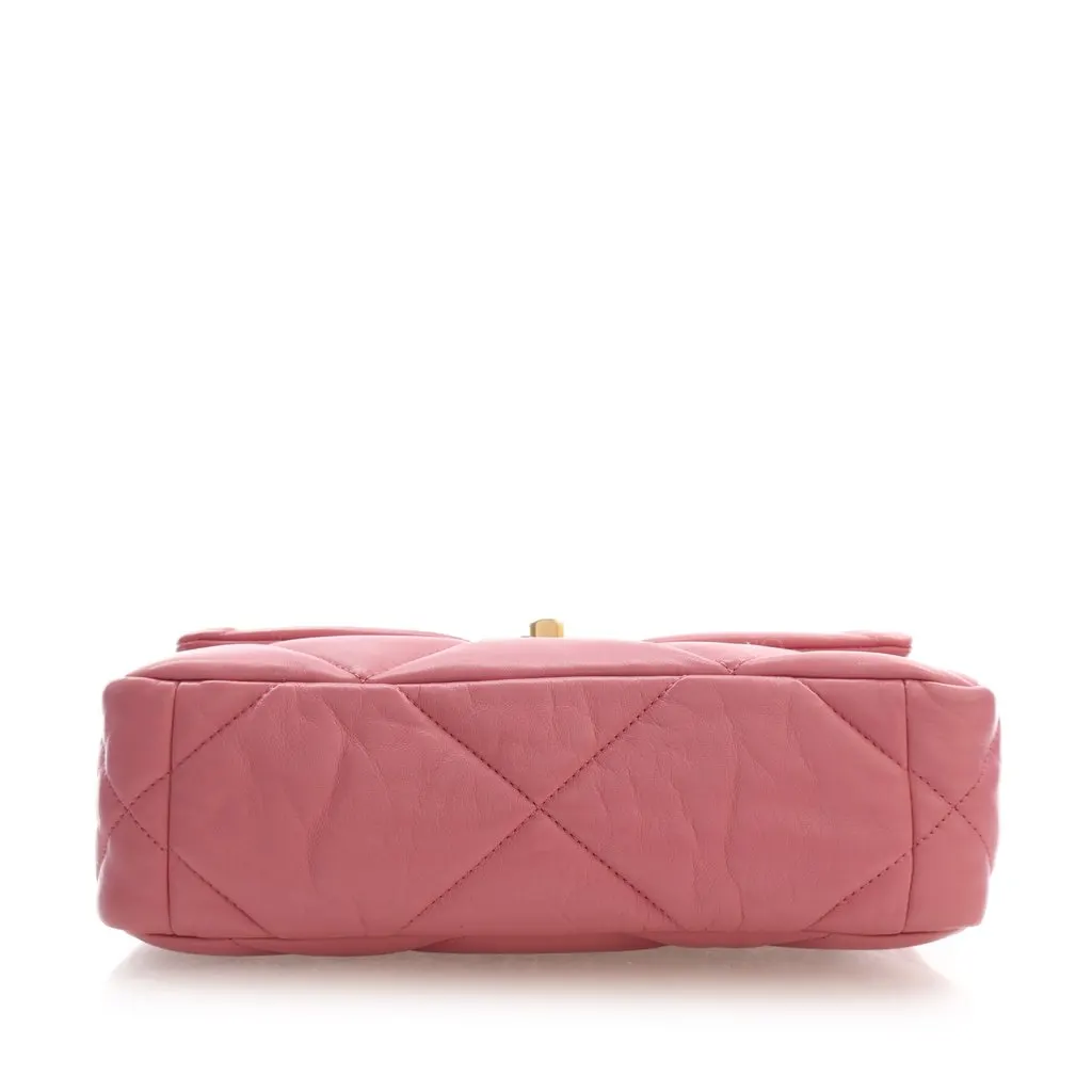 Chanel Medium Lambskin 19 Flap Pink Leather Very good - Box View