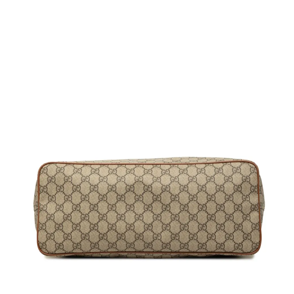 Gucci Medium GG Supreme Convertible Soft Tote Beige Canvas Good - Inside View