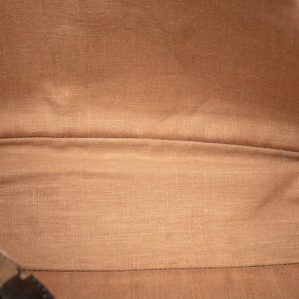 Fendi Pequin Canvas Simply Shopping Tote Brown Very good - Model View