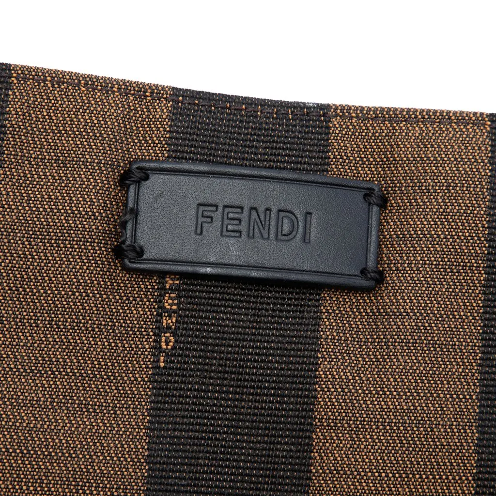 Fendi Pequin Canvas Simply Shopping Tote Brown Very good - Box View