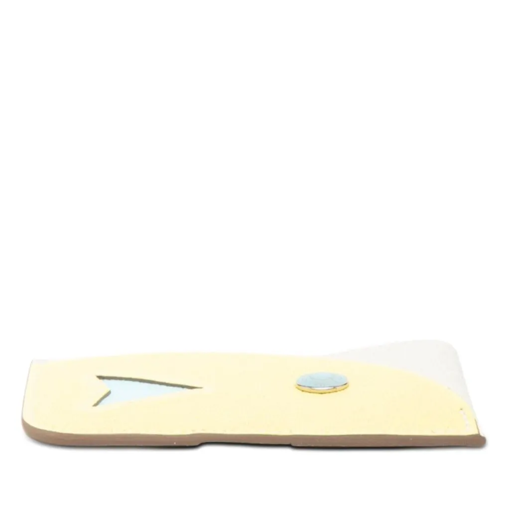 Hermès Chevre Mysore Poisson Card Holder Yellow Leather Very good - Inside View