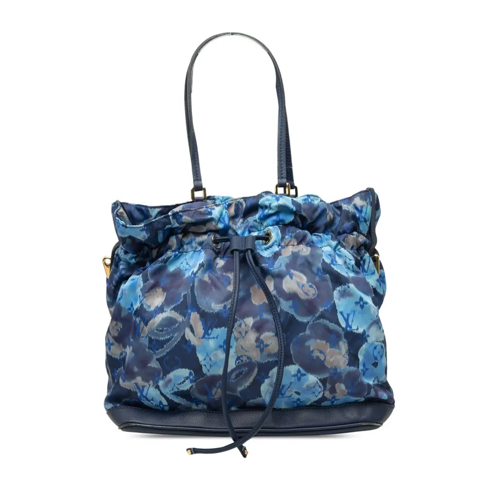 Louis Vuitton Limited Edition Monogram Nylon Ikat Noefull MM Blue Good - Front View