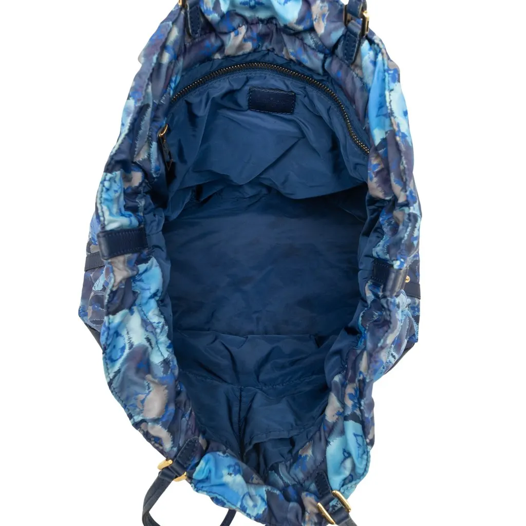 Louis Vuitton Limited Edition Monogram Nylon Ikat Noefull MM Blue Good - Model View