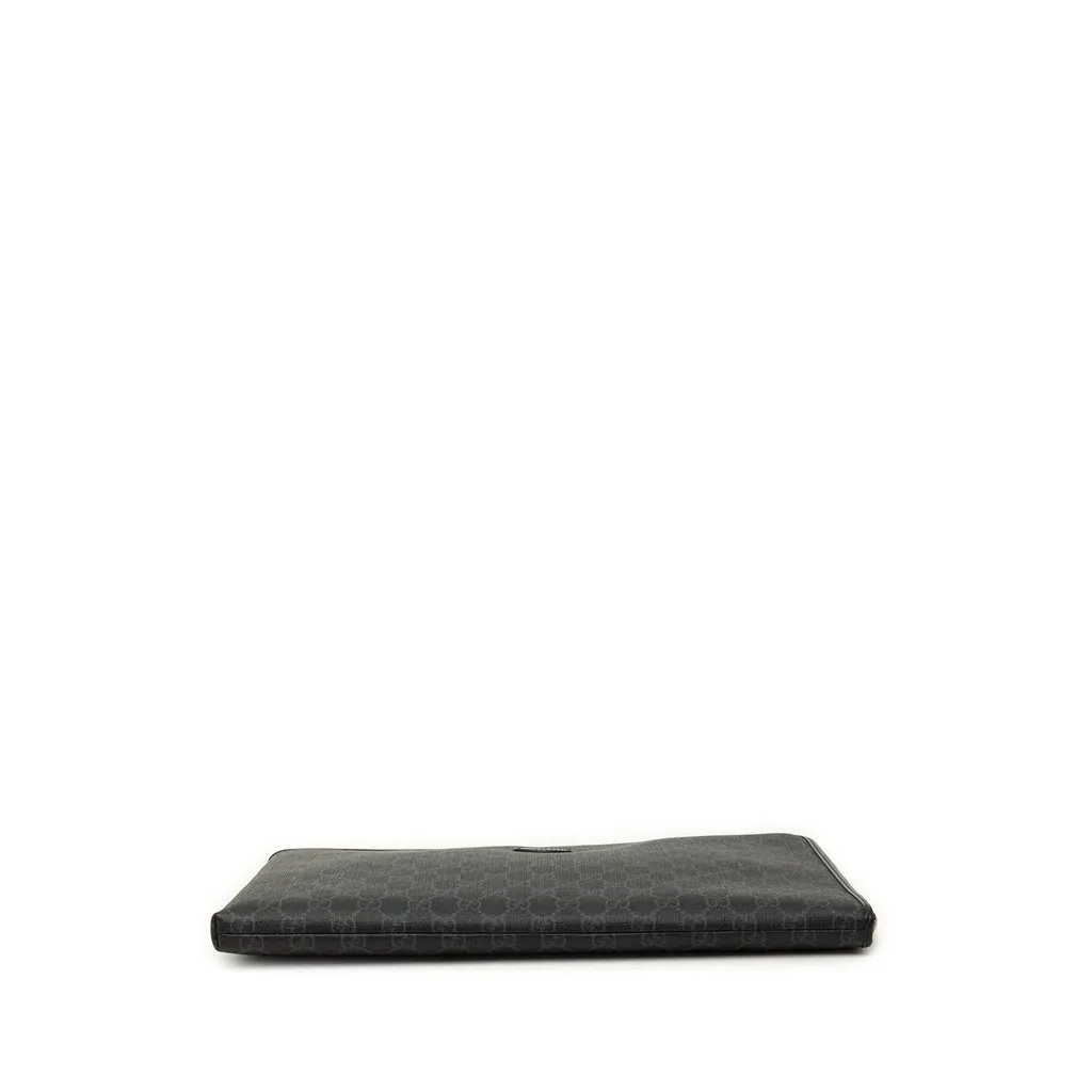 Gucci GG Supreme Interlocking G Clutch Black Canvas Very good - Inside View