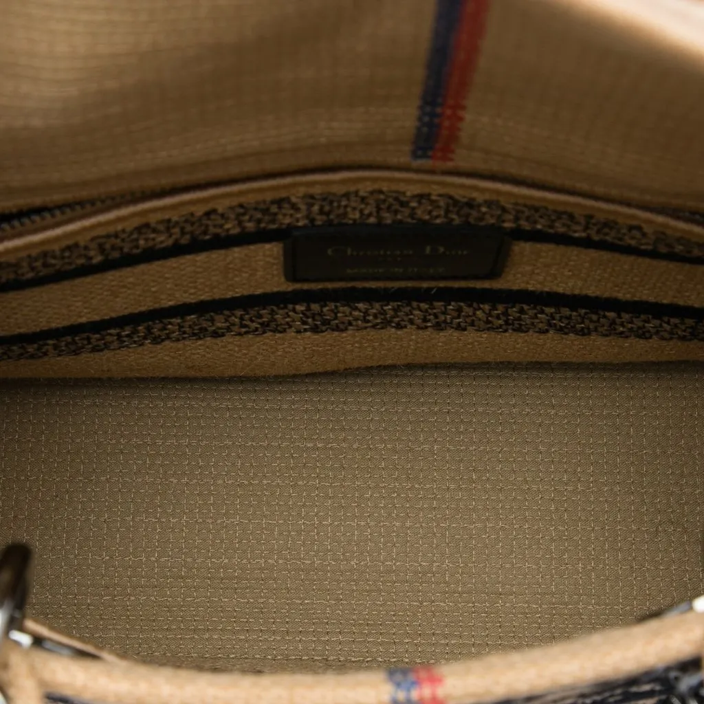 Dior Medium Jute Embroidered Lady D Lite Beige Canvas Very good - Model View