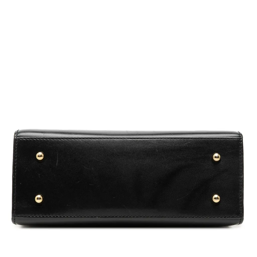 Gucci Smooth Calfskin Lady Lock Satchel Black Leather Very good - Inside View