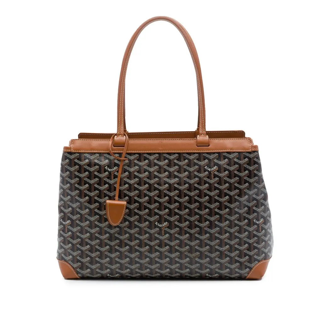 Goyard Goyardine Bellechasse PM Black Canvas Good - Front View