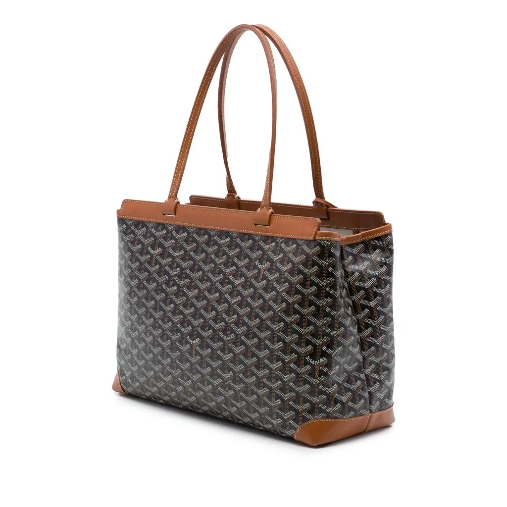 Goyard Goyardine Bellechasse PM Black Canvas Good - Back View
