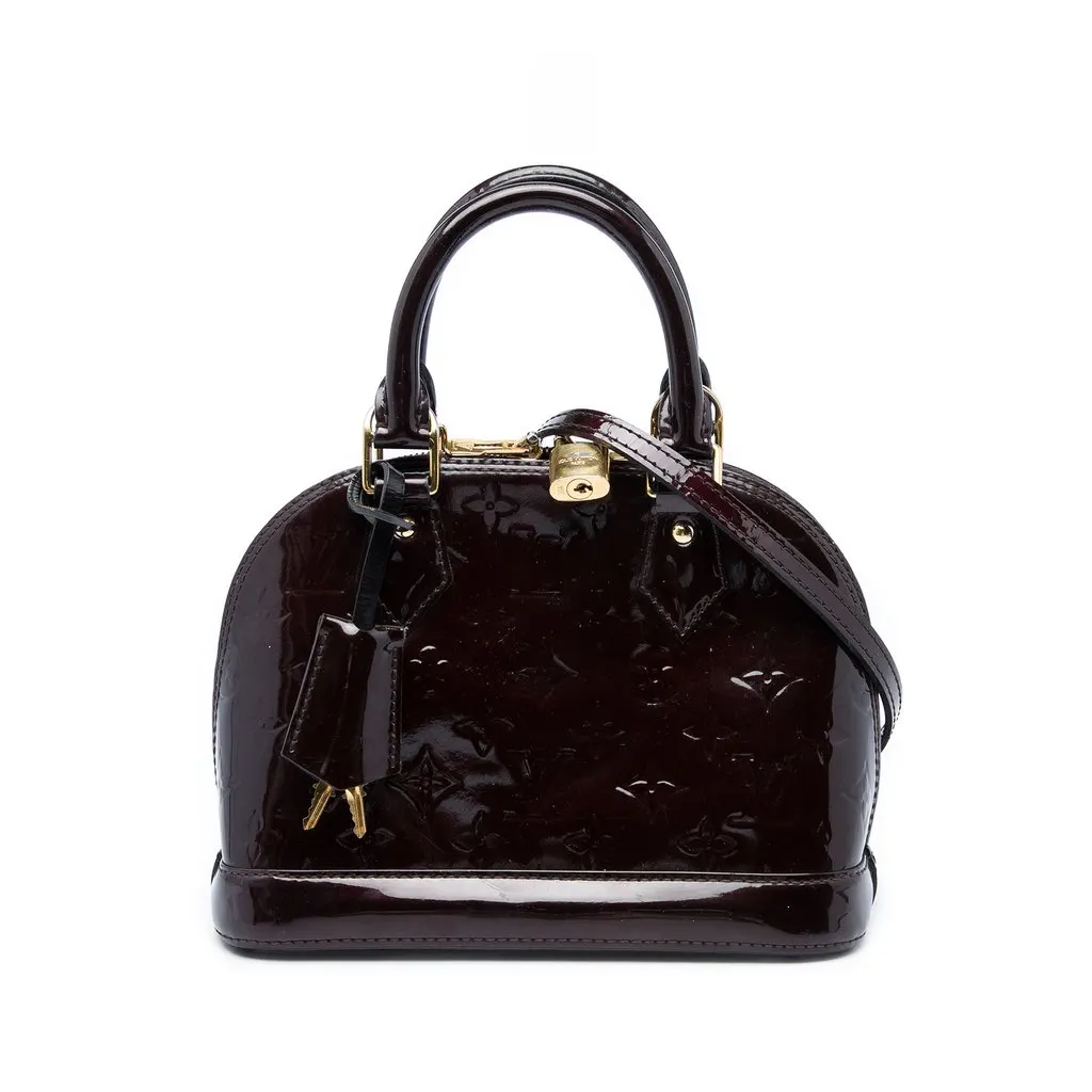 Louis Vuitton Monogram Vernis Alma BB Purple Leather Very good - Front View