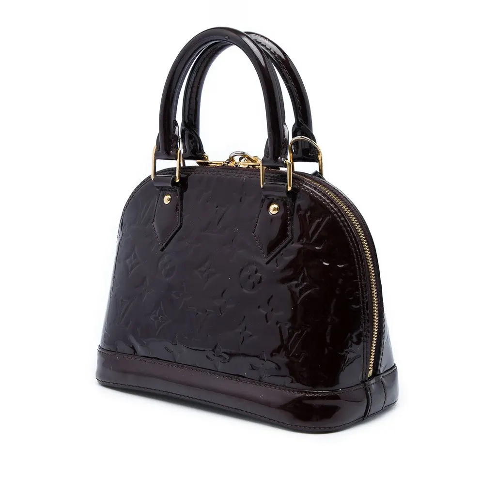 Louis Vuitton Monogram Vernis Alma BB Purple Leather Very good - Back View