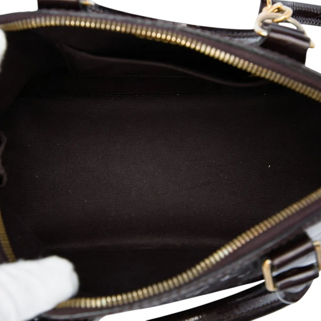 Louis Vuitton Monogram Vernis Alma BB Purple Leather Very good - Model View
