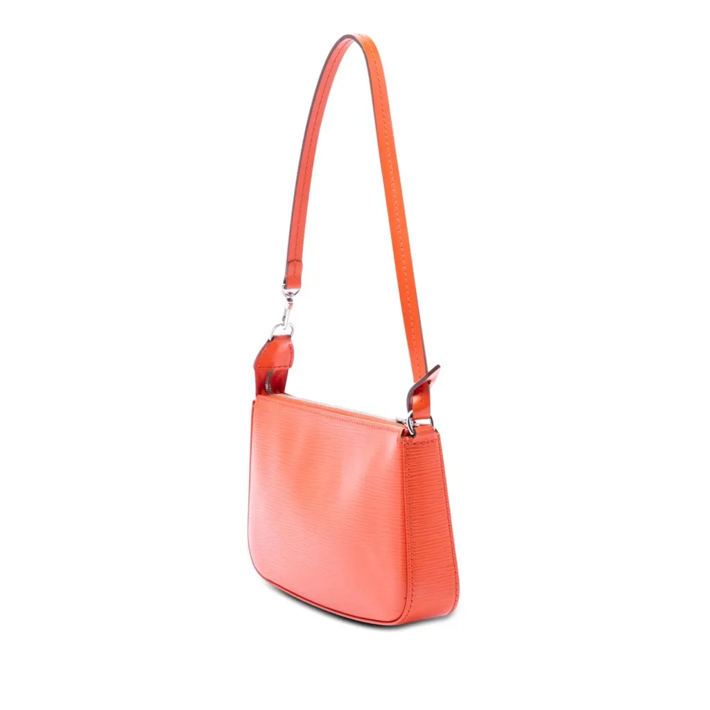 Louis Vuitton Epi Pochette Accessoires Orange Leather Good - Back View
