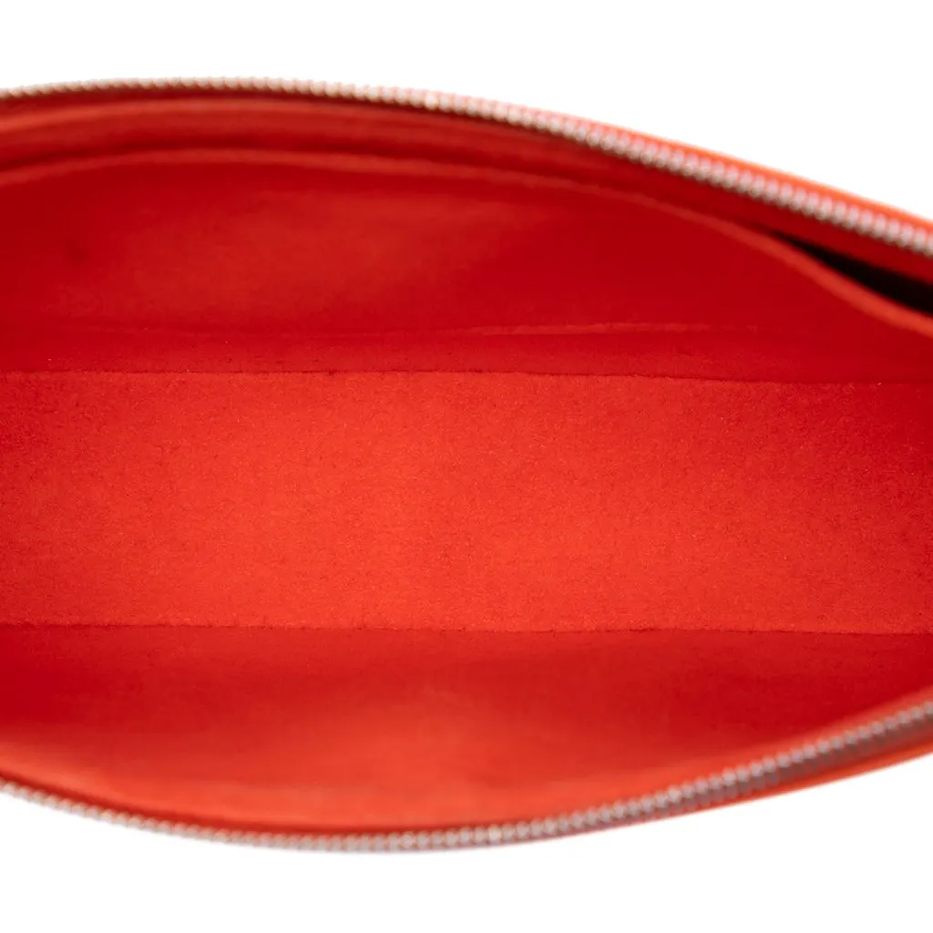 Louis Vuitton Epi Pochette Accessoires Orange Leather Good - Model View