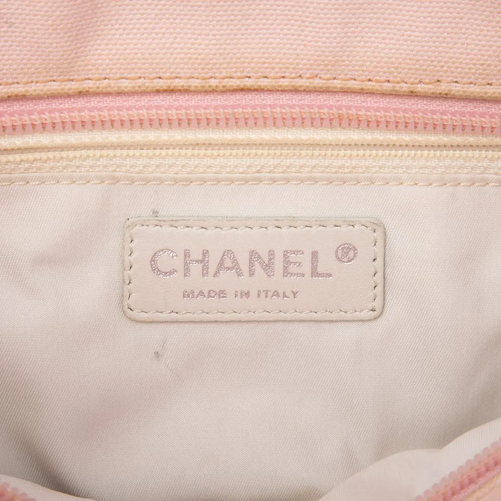 Chanel Small Quilted Canvas Paris Biarritz Tote Pink Good - Box View