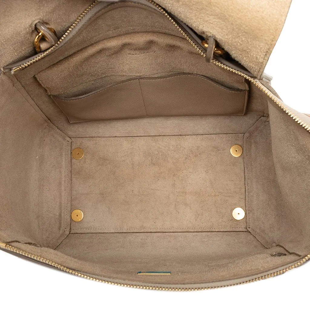 Celine Mini Grained Calfskin Belt Bag Beige Leather Very good - Model View
