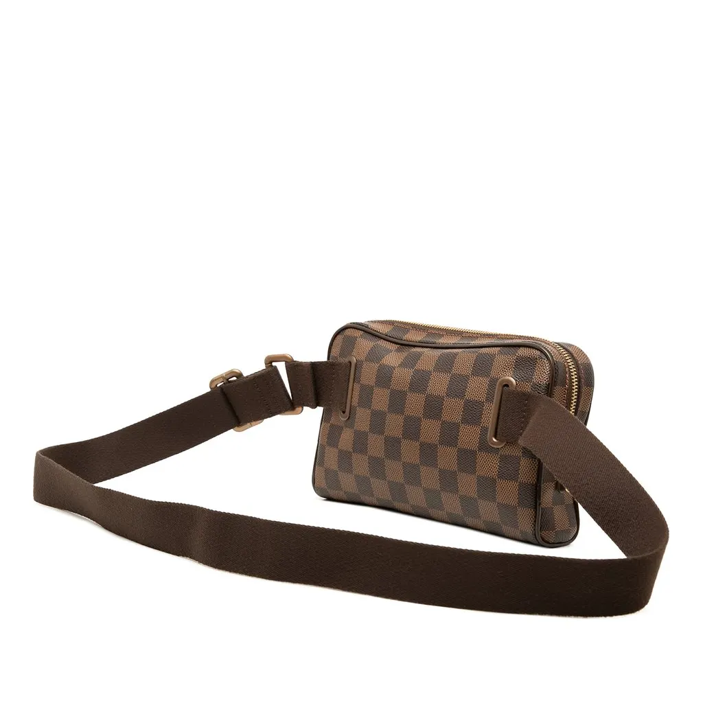 Louis Vuitton Damier Ebene Brooklyn Bum Bag Brown Canvas Very good - Back View