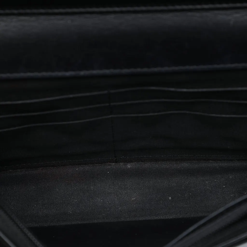 Chanel Quilted Caviar Boy Wallet on Chain Black Leather Very good - Model View