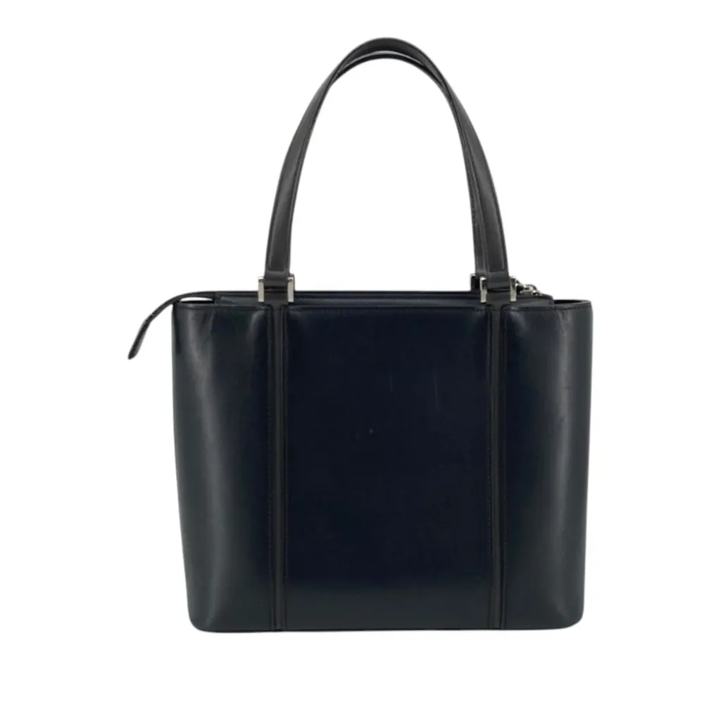 Burberry Leather Handbag Black Leather Good - Inside View