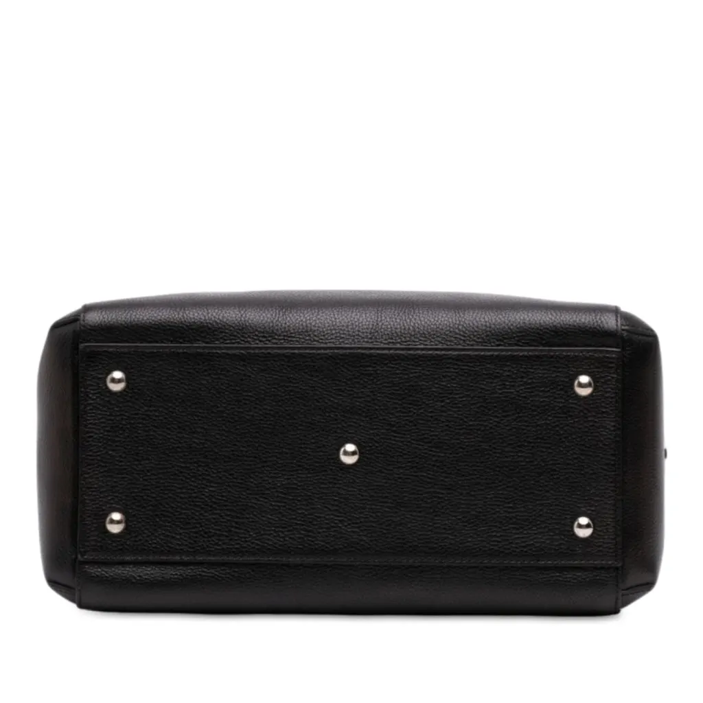 Cartier Grained Calfskin Marcello de Cartier Bowling Bag Black Leather Very good - Inside View