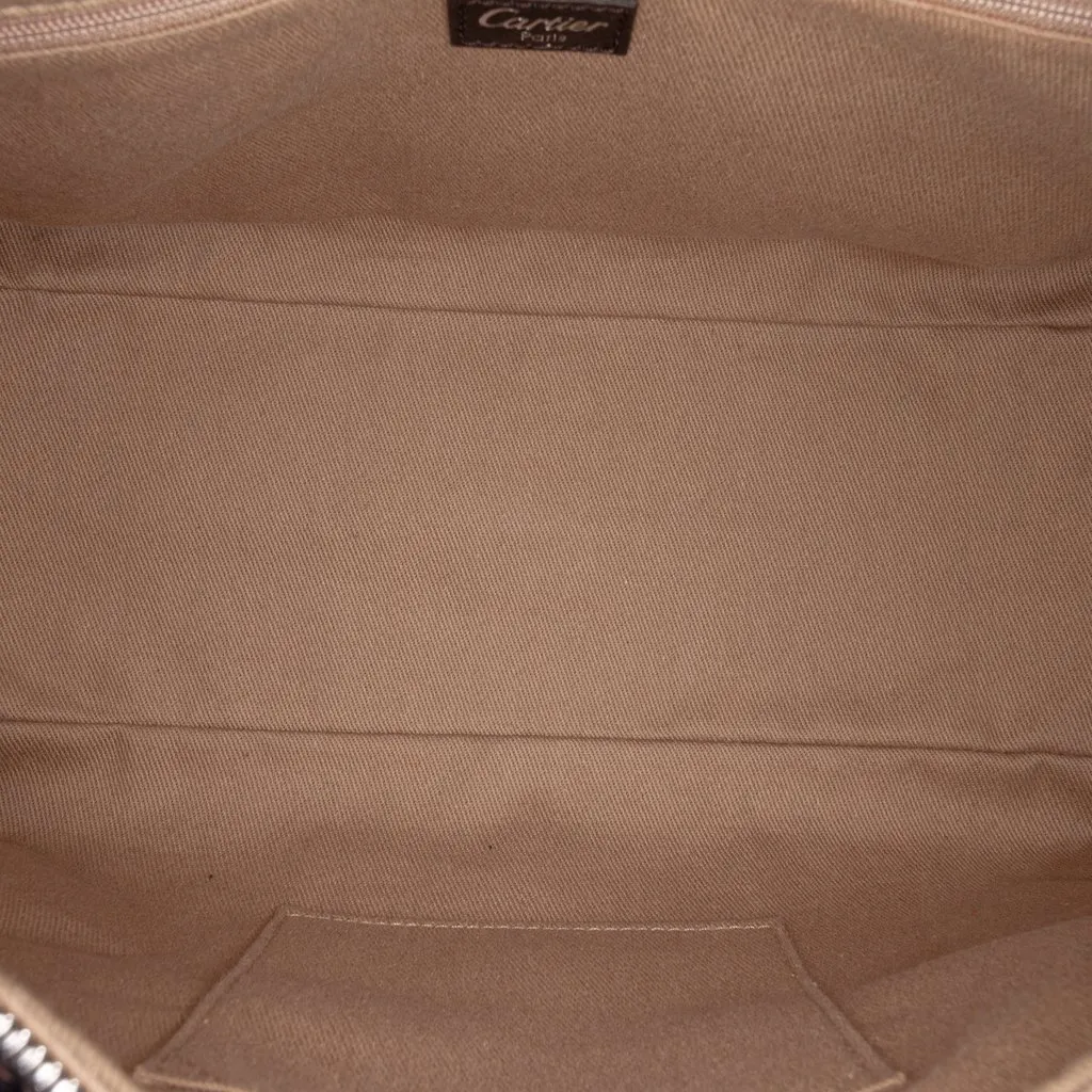 Cartier Grained Calfskin Marcello de Cartier Bowling Bag Black Leather Very good - Model View