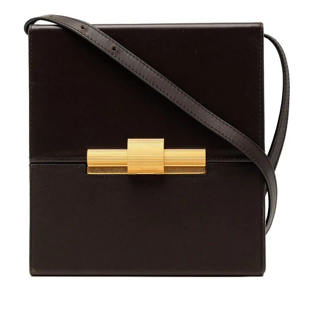 Bottega Veneta Calfskin Daisey Crossbody Brown Leather Very good - Front View