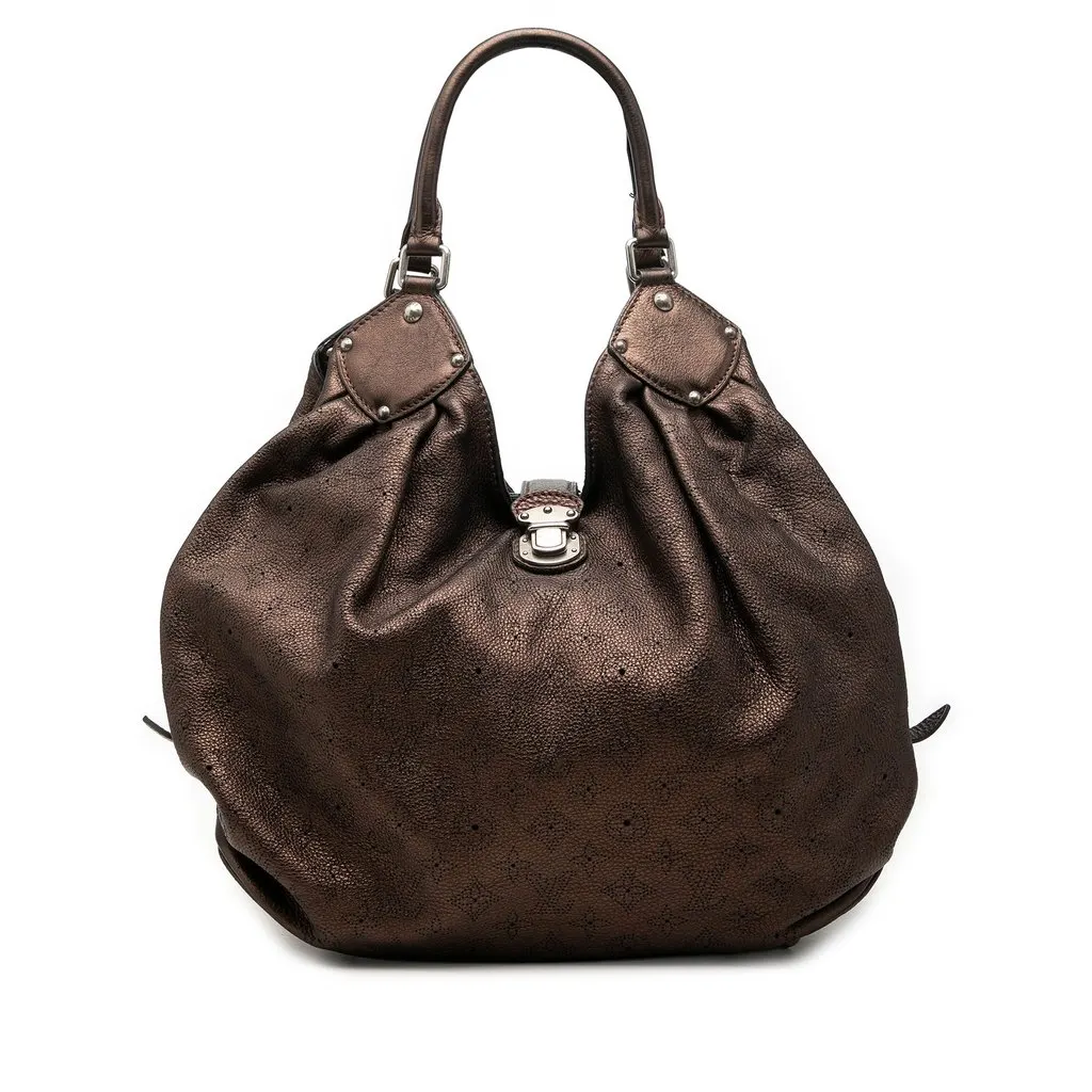 ルイヴィトン　マヒナ Louis Vuitton Monogram Mahina XL Brown X-Large Leather
