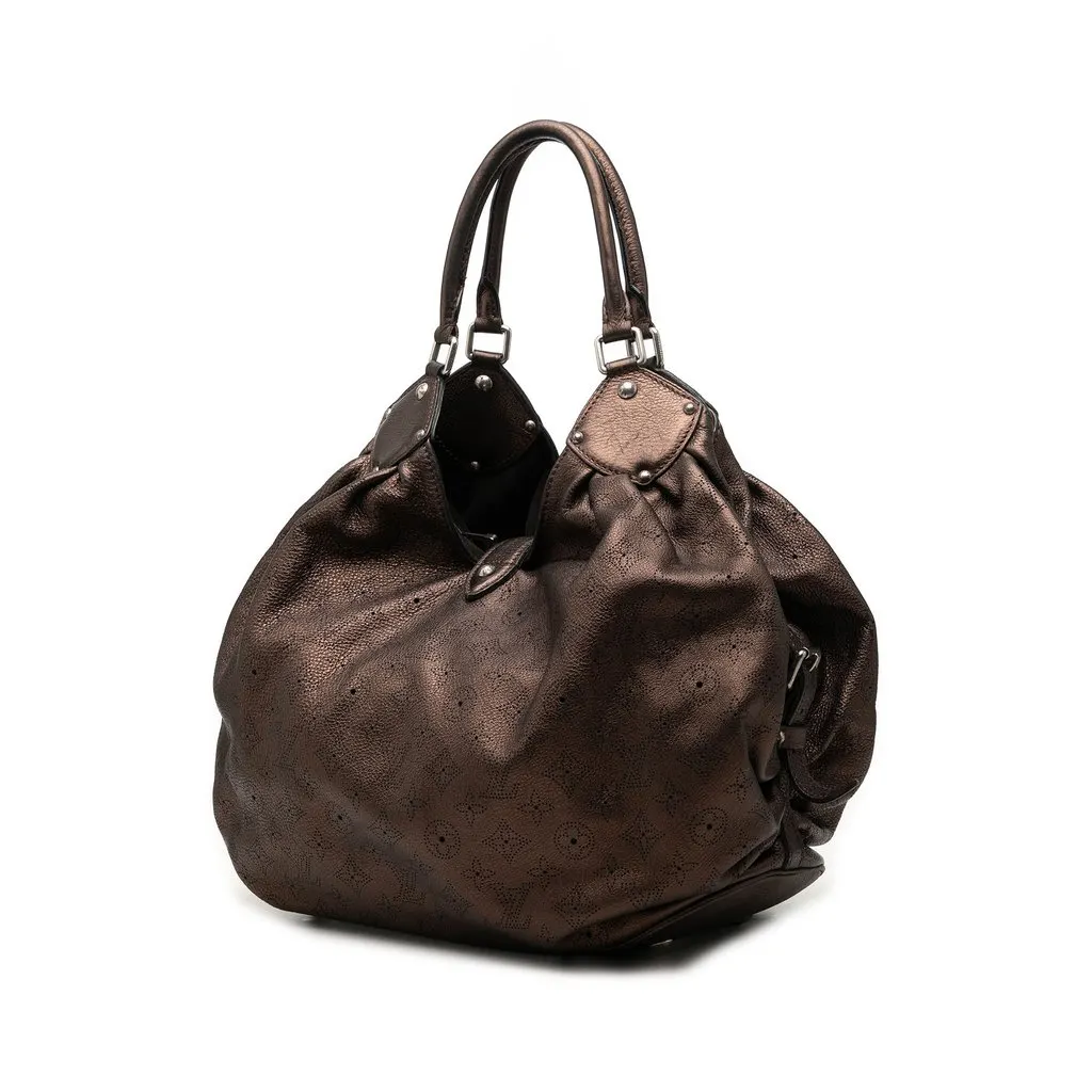Louis Vuitton Monogram Mahina XL Brown Leather Very good - Back View