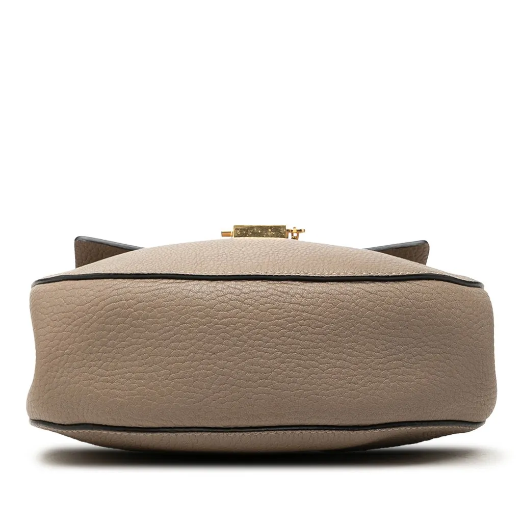 Chloé Small Grained Calfskin Drew Crossbody Brown Leather Very good - Inside View