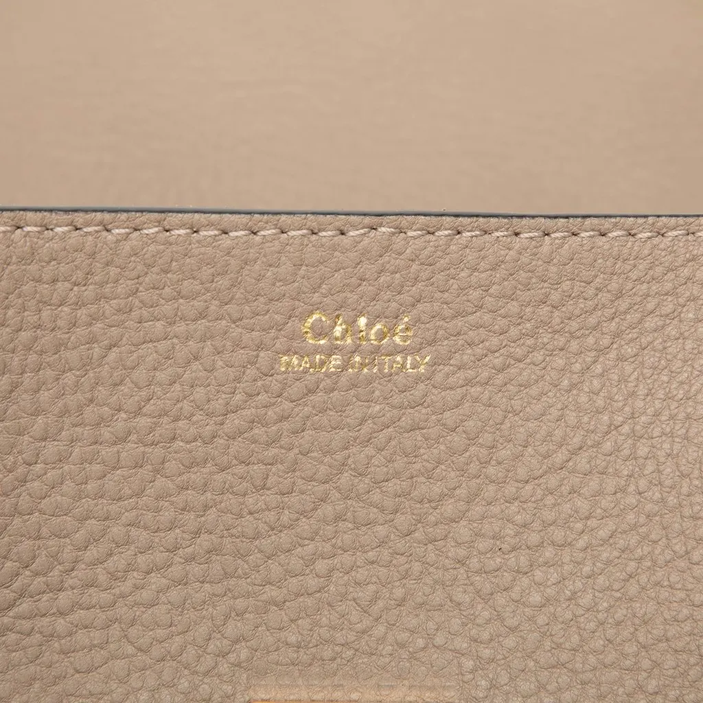 Chloé Small Grained Calfskin Drew Crossbody Brown Leather Very good - Box View
