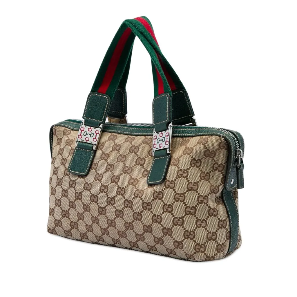 Gucci GG Canvas Web Pop Handbag Beige Canvas Very good - Back View