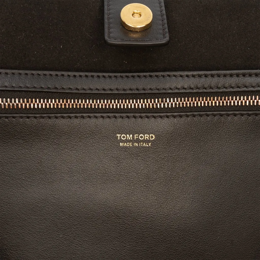 Tom Ford Small Canvas T Tote Beige Very good - Box View