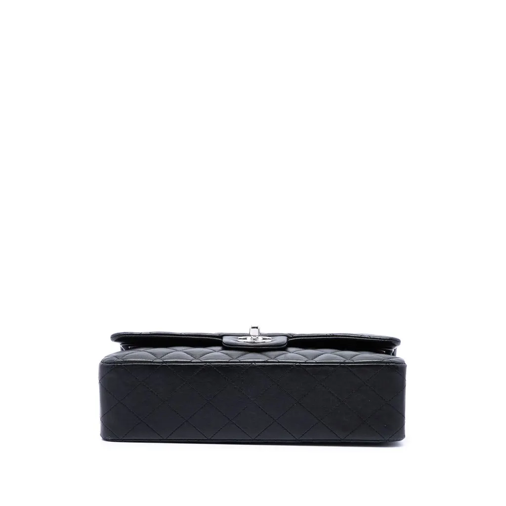Chanel Medium Classic Lambskin Double Flap Black Leather Very good - Inside View