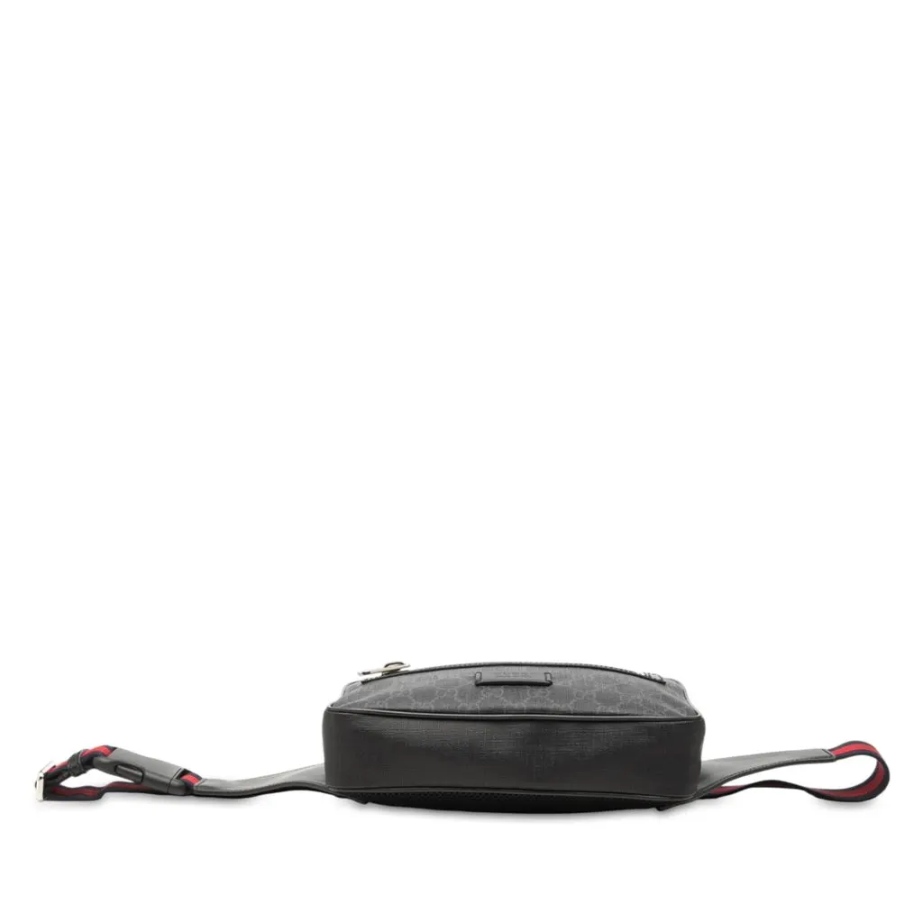 Gucci GG Supreme Web Belt Bag Black Canvas Very good - Inside View