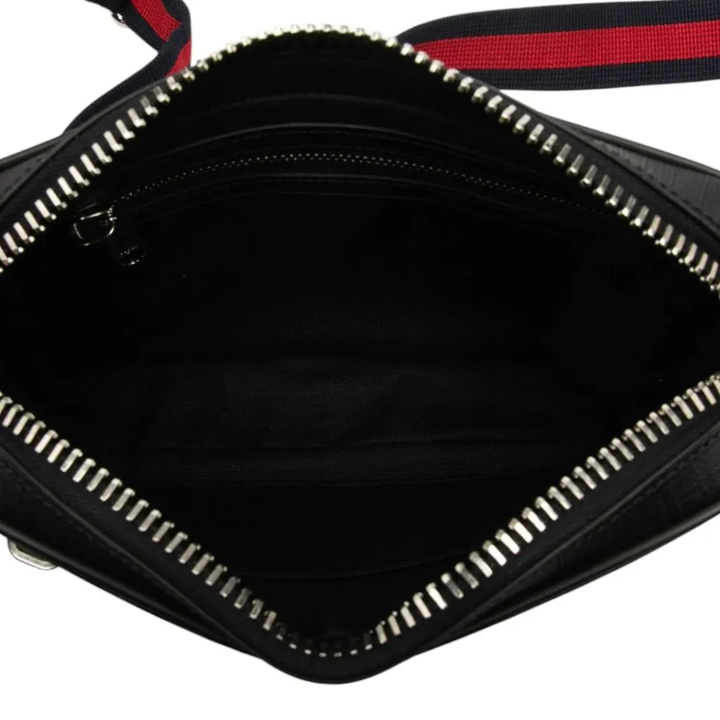 Gucci GG Supreme Web Belt Bag Black Canvas Very good - Model View