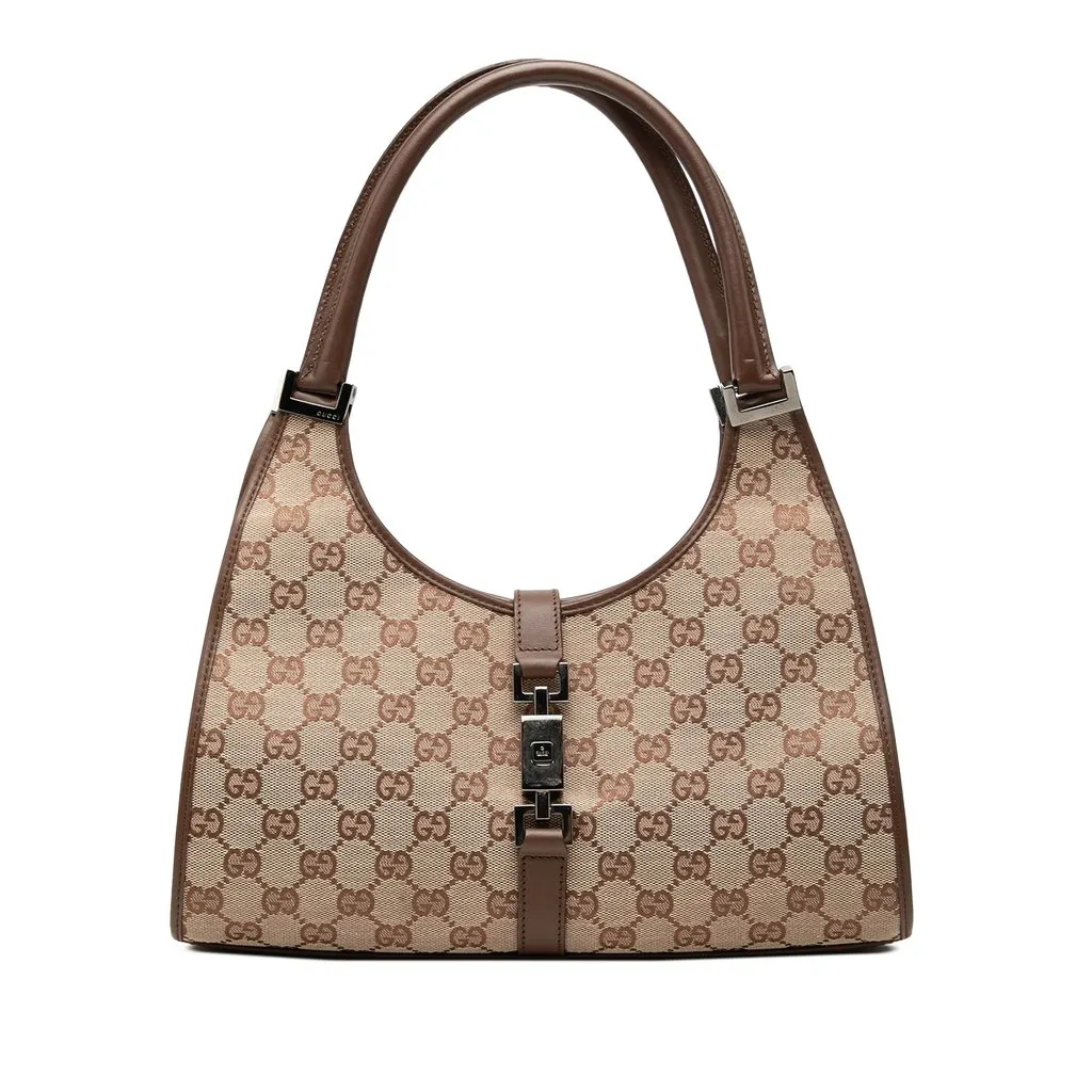 Gucci GG Canvas Jackie Bardot Shoulder Bag