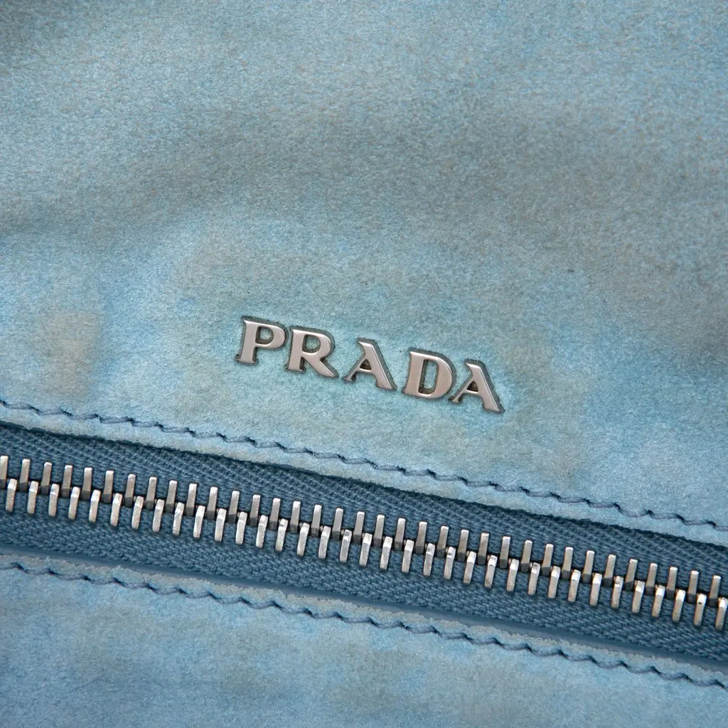Prada Glace Calfskin Studded Etiquette Flap White Leather Very good - Box View